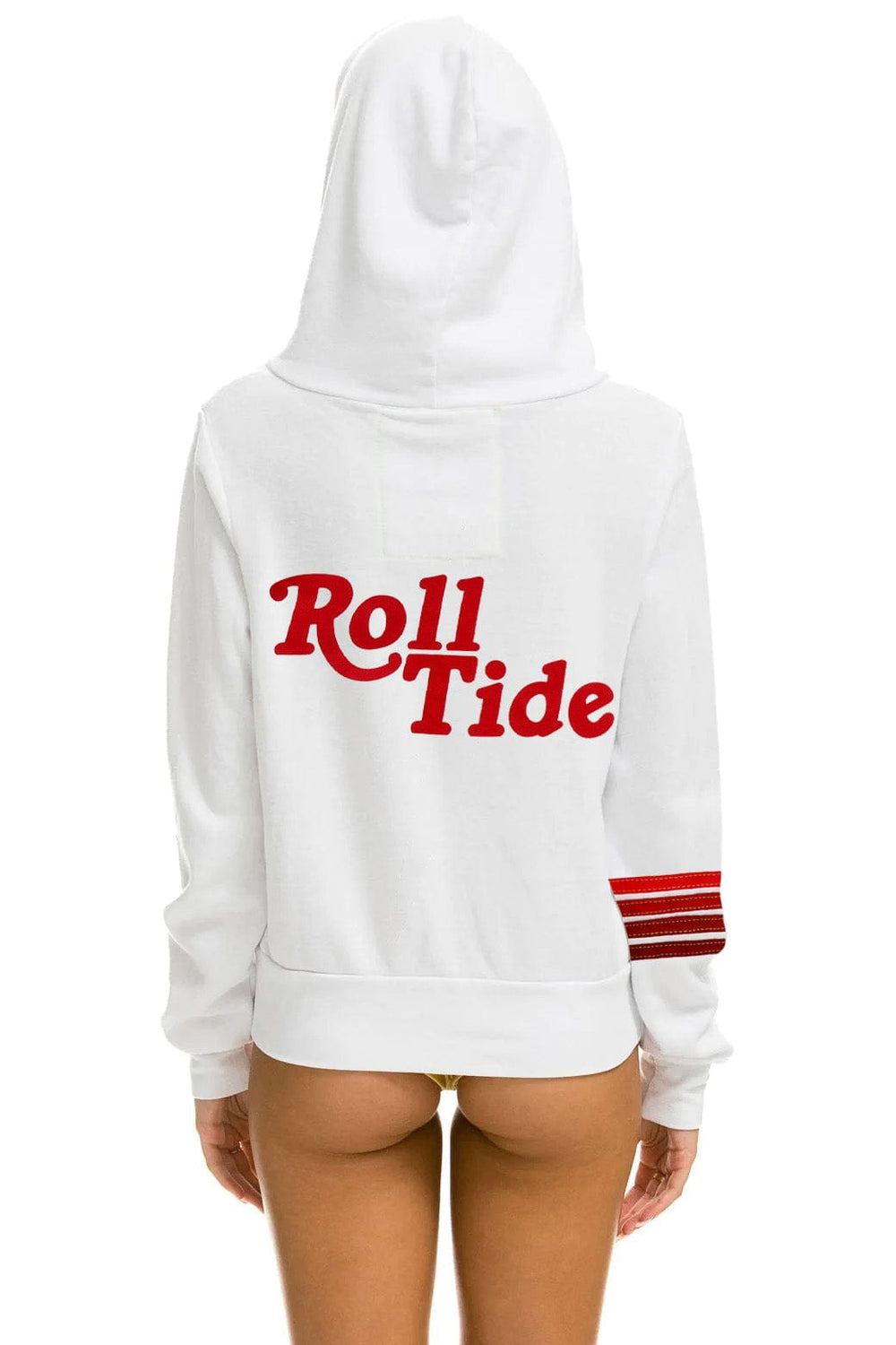 UNIVERSITY OF ALABAMA ROLL TIDE ZIP HOODIE - WHITE