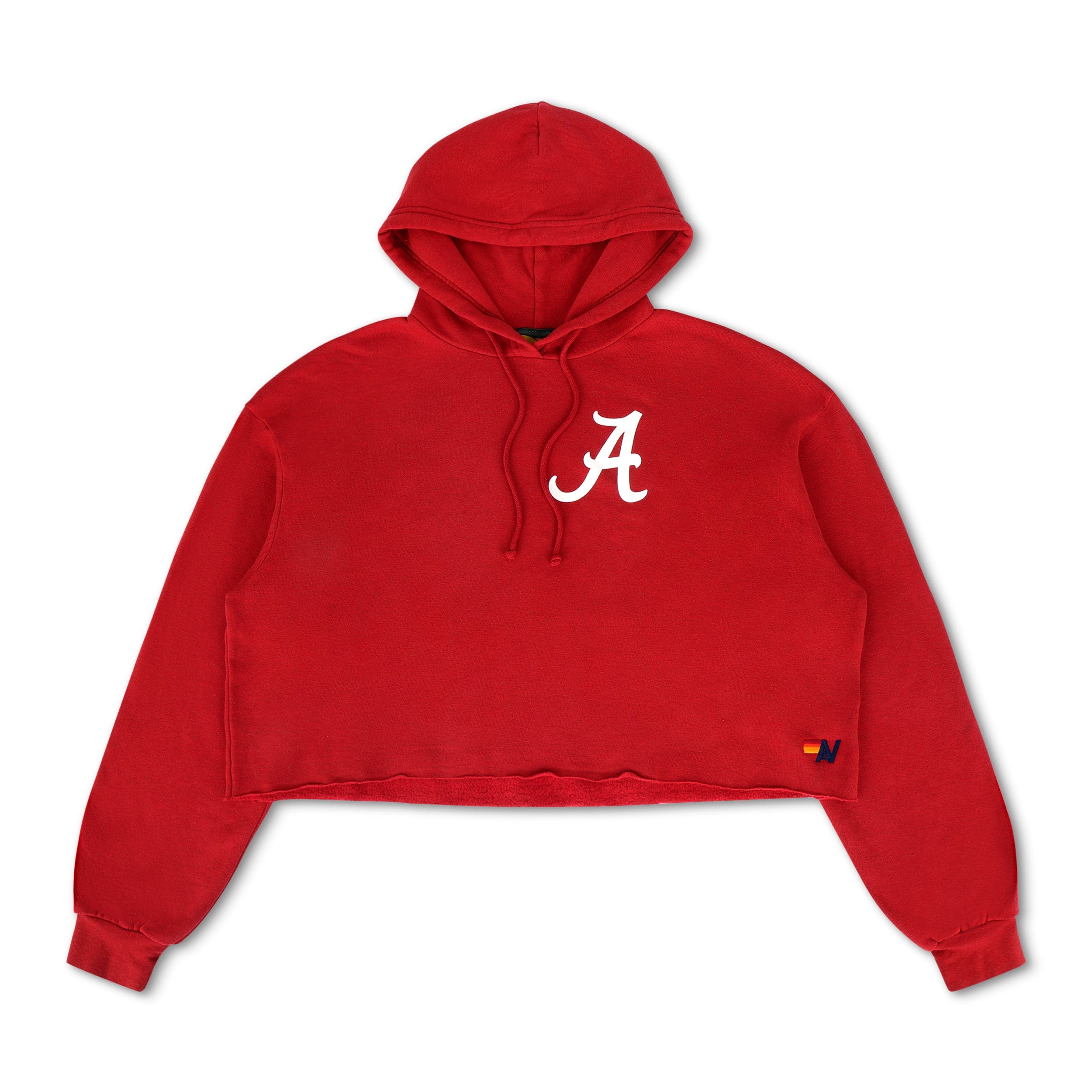 UNIVERSITY OF ALABAMA CROPPED PULLOVER HOODIE - CRIMSON