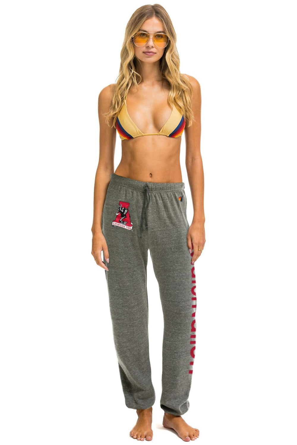 UNIVERSITY OF ALABAMA UNISEX POCKET SWEATPANTS - HEATHER GREY