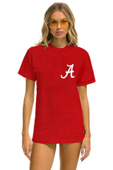 UNIVERSITY OF ALABAMA BOLT CREW TEE SHIRT - CRIMSON