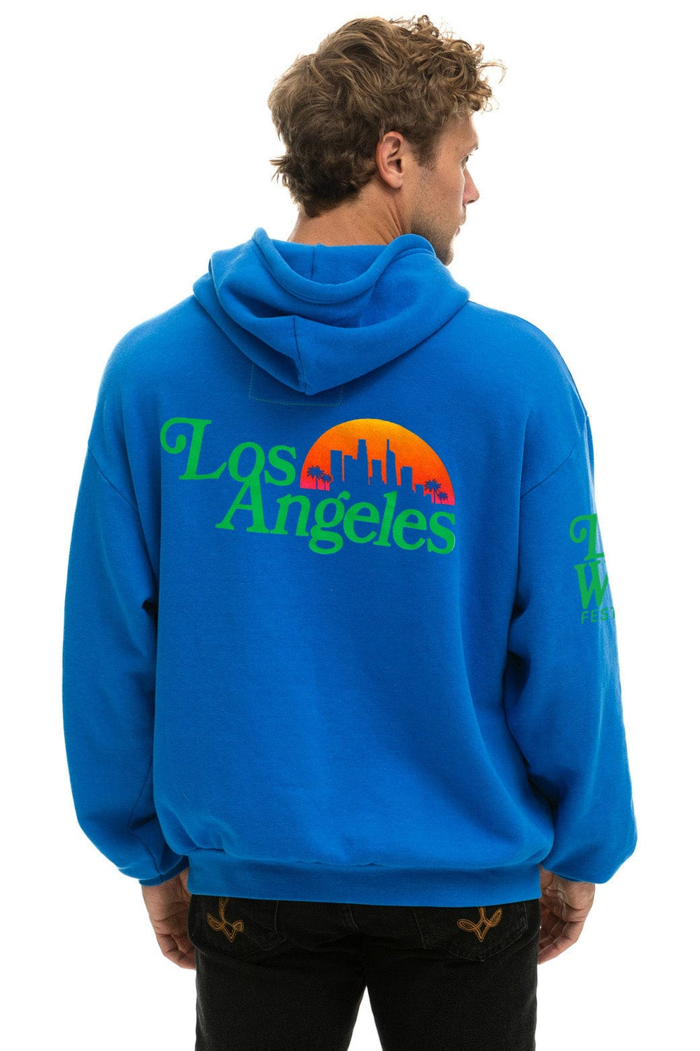LOS ANGELES WINE & FOOD 2025 PULLOVER HOODIE RELAXED - ADVENTURE BLUE