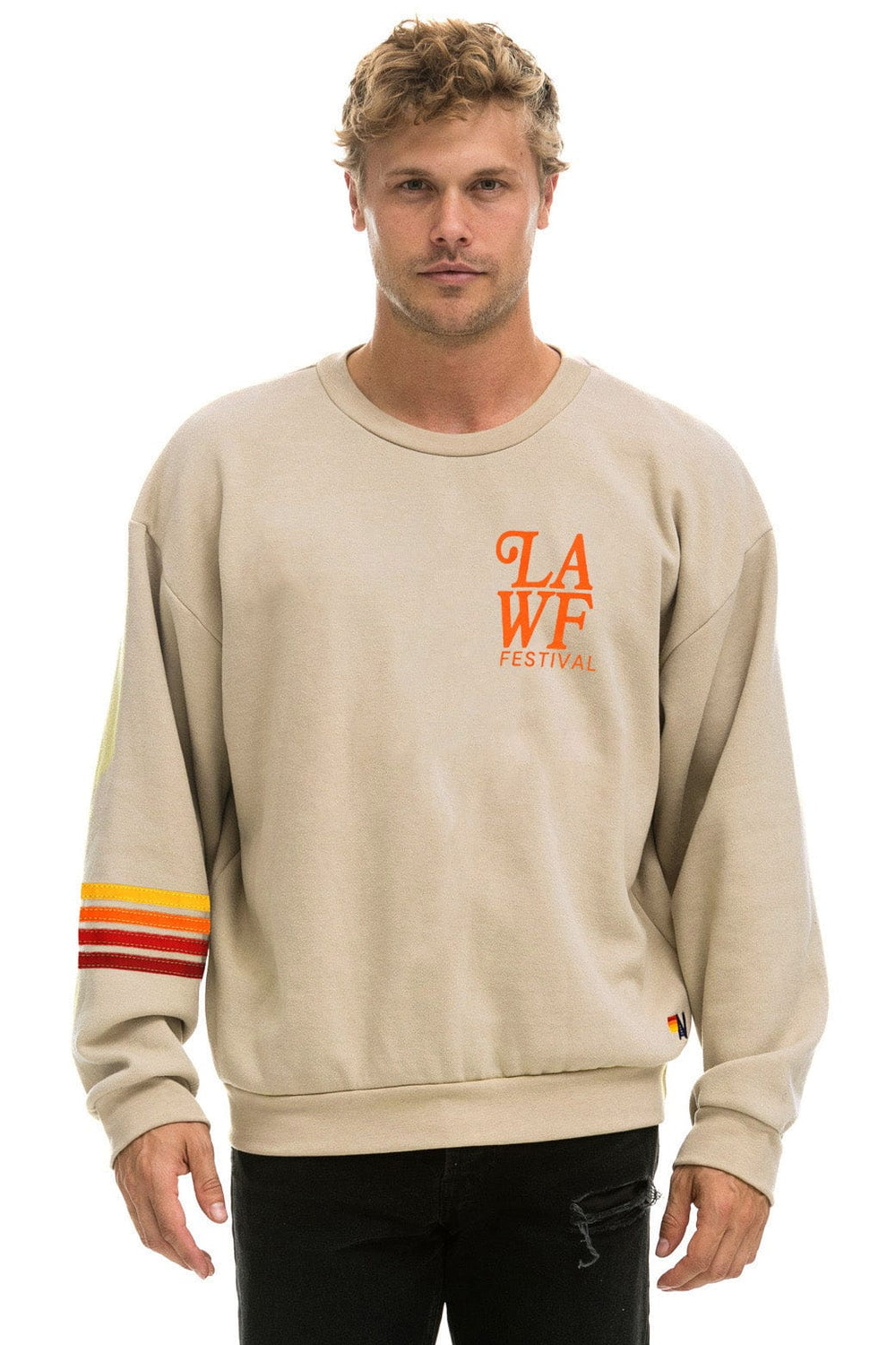 LOS ANGELES WINE & FOOD 2025 CREW SWEATSHIRT RELAXED - SAND