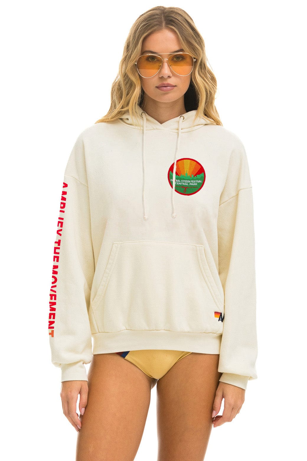GLOBAL CITIZEN 2025 RELAXED PULLOVER HOODIE - VINTAGE WHITE