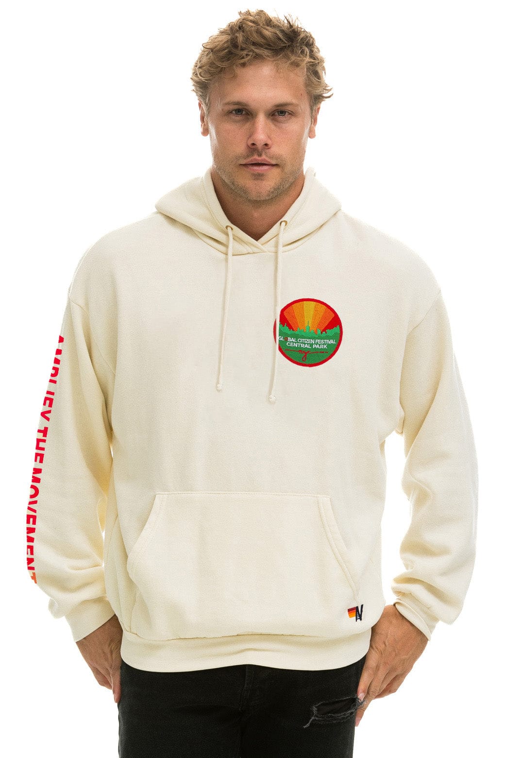 GLOBAL CITIZEN 2025 RELAXED PULLOVER HOODIE - VINTAGE WHITE
