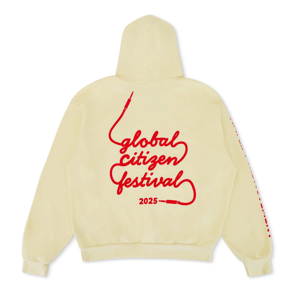 GLOBAL CITIZEN 2025 RELAXED PULLOVER HOODIE - VINTAGE WHITE