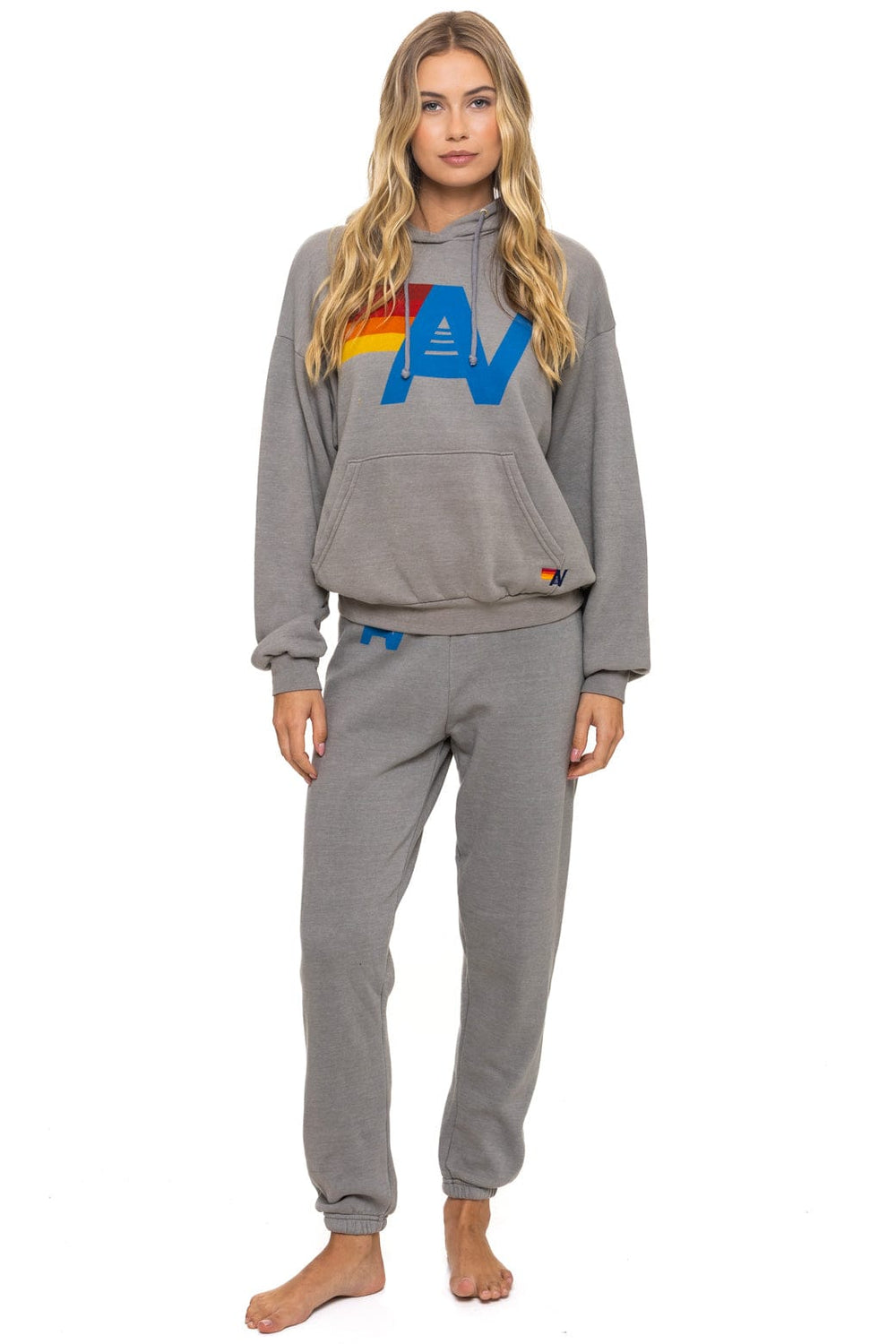 LOGO PULLOVER RELAXED HOODIE - SLATE