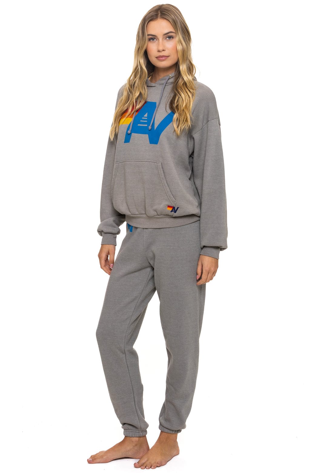 LOGO PULLOVER RELAXED HOODIE - SLATE