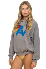 LOGO PULLOVER RELAXED HOODIE - SLATE