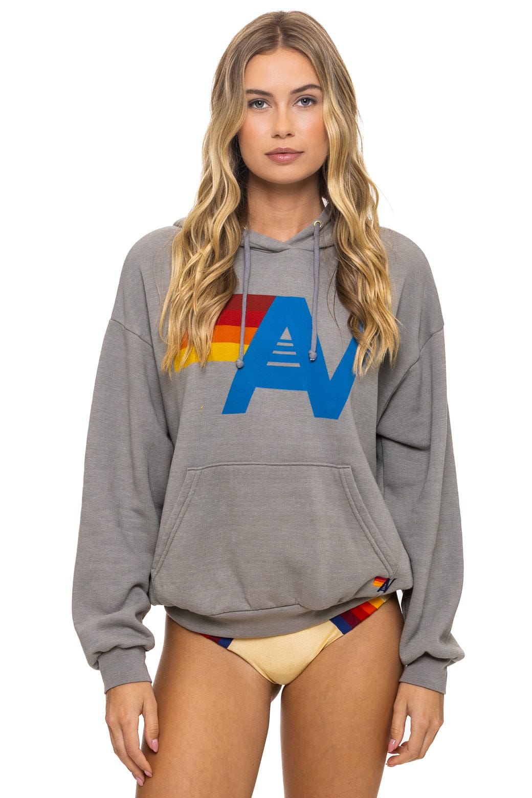 LOGO PULLOVER RELAXED HOODIE - SLATE