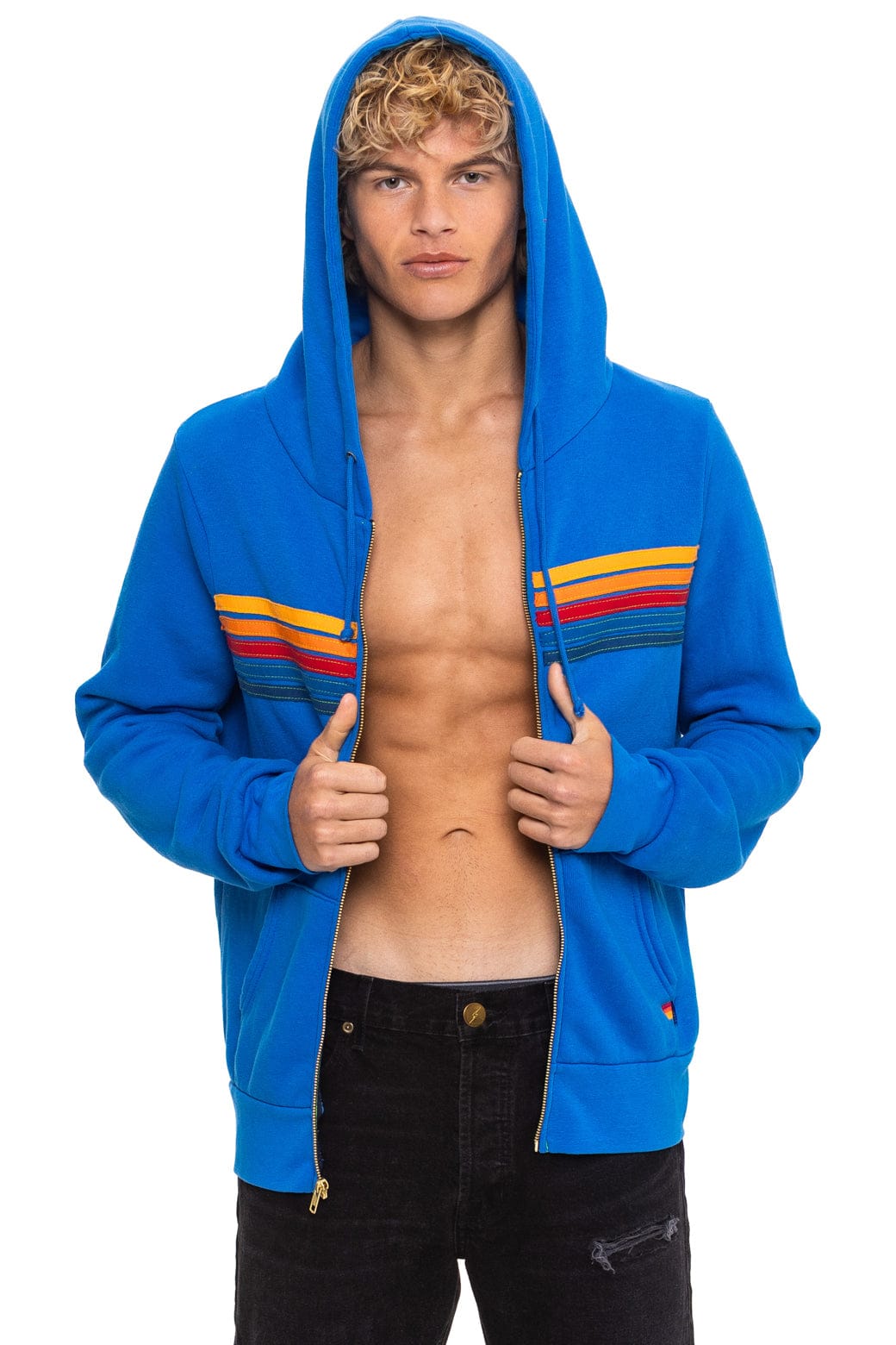 5 STRIPE HOODIE - ADVENTURE BLUE