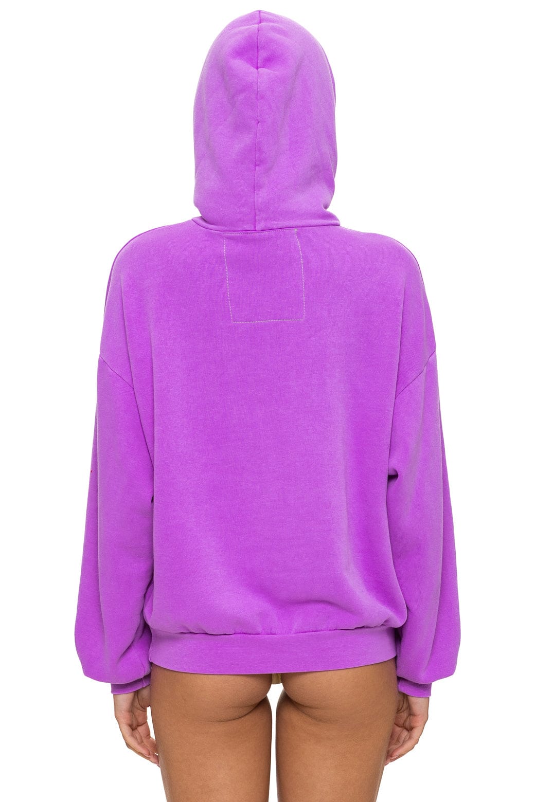 MOUNTAIN STITCH CHEVRON PULLOVER HOODIE RELAXED - NEON PURPLE
