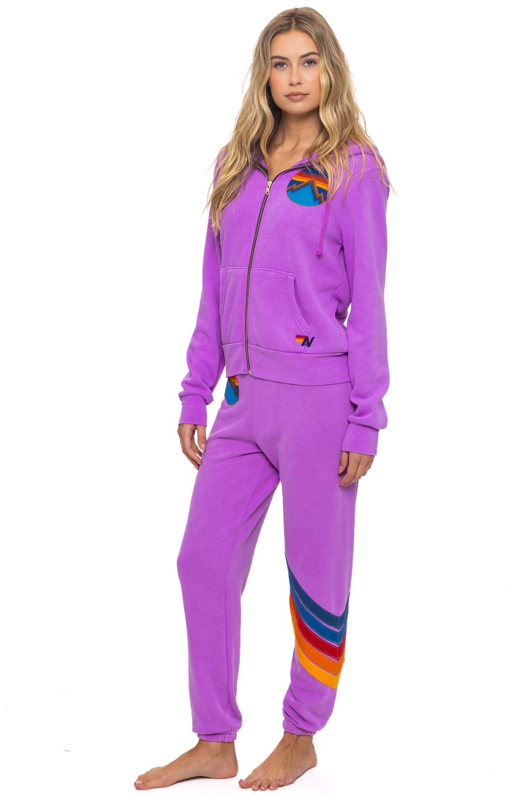 ALL SEASONS CIRCLE ZIP HOODIE - NEON PURPLE