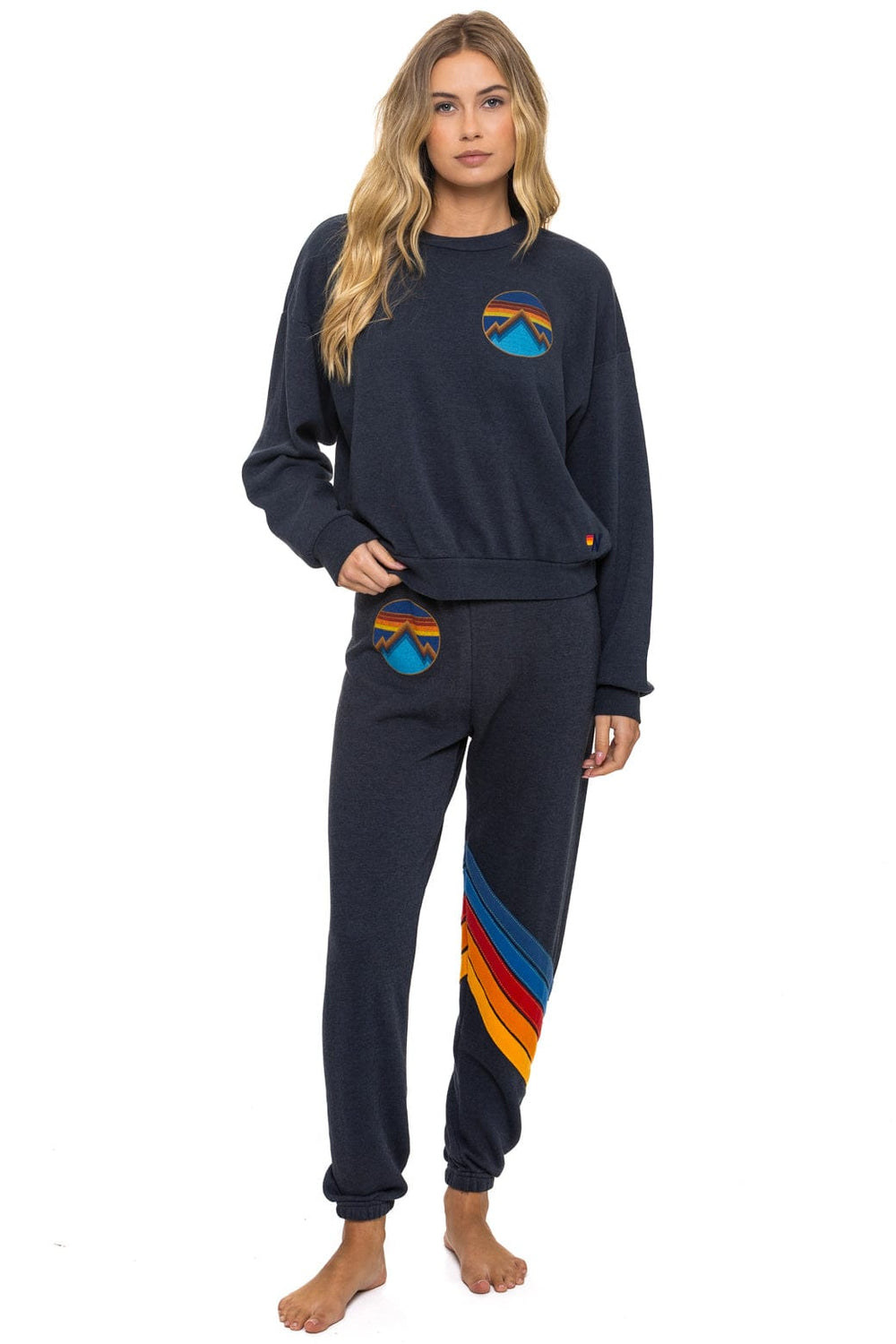 ALL SEASONS CIRCLE RELAXED CREW SWEATSHIRT - CHARCOAL