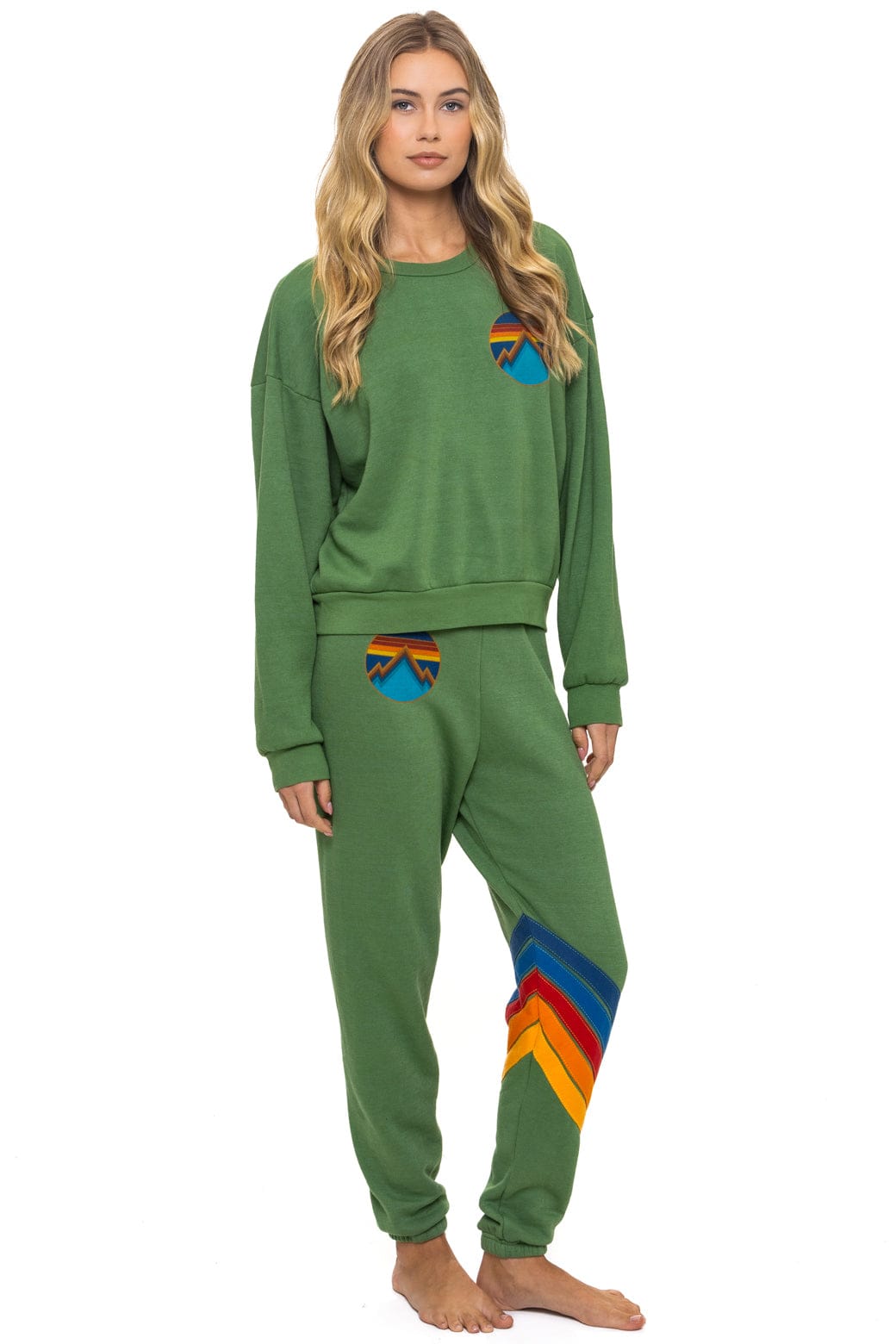 ALL SEASONS CIRCLE RELAXED CREW SWEATSHIRT - PALM