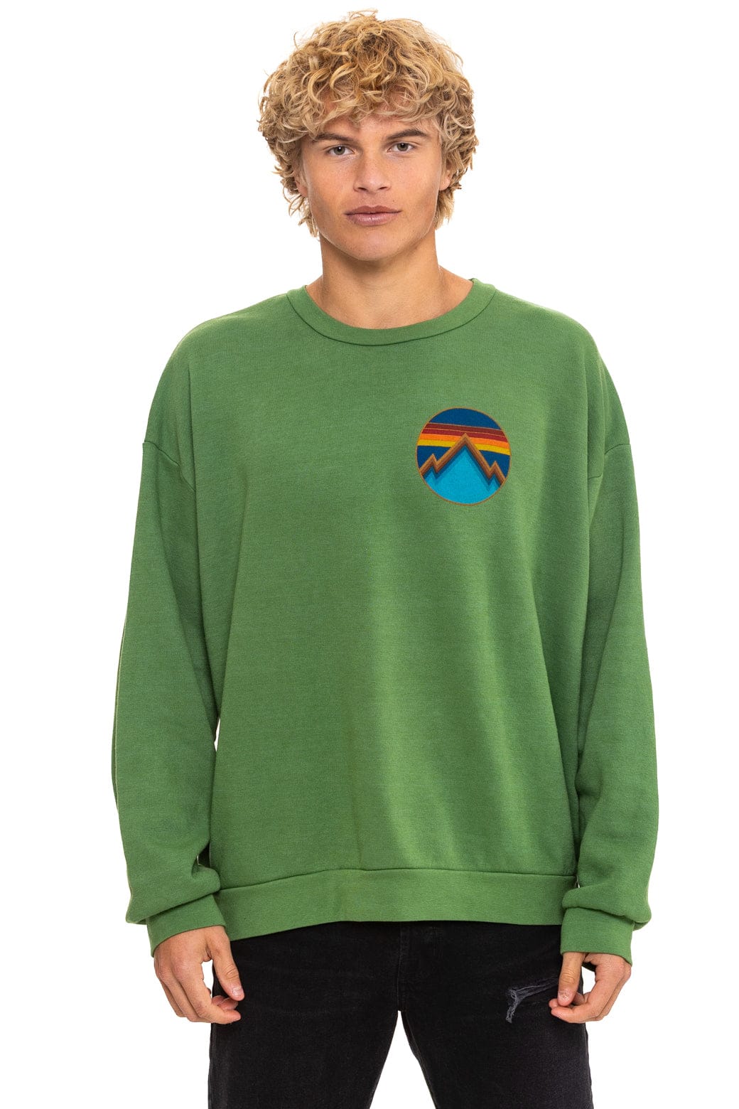 ALL SEASONS CIRCLE RELAXED CREW SWEATSHIRT - PALM