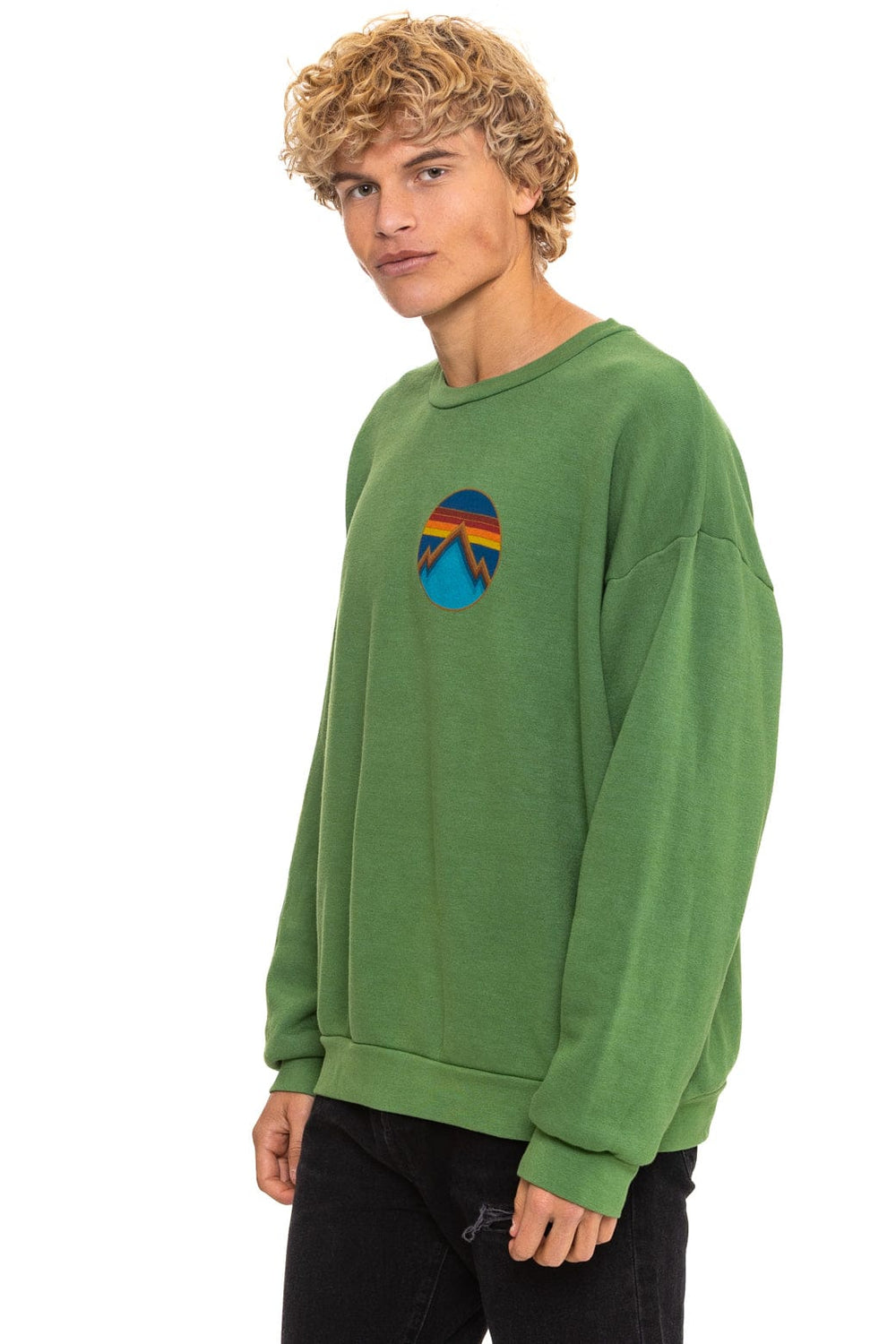 ALL SEASONS CIRCLE RELAXED CREW SWEATSHIRT - PALM