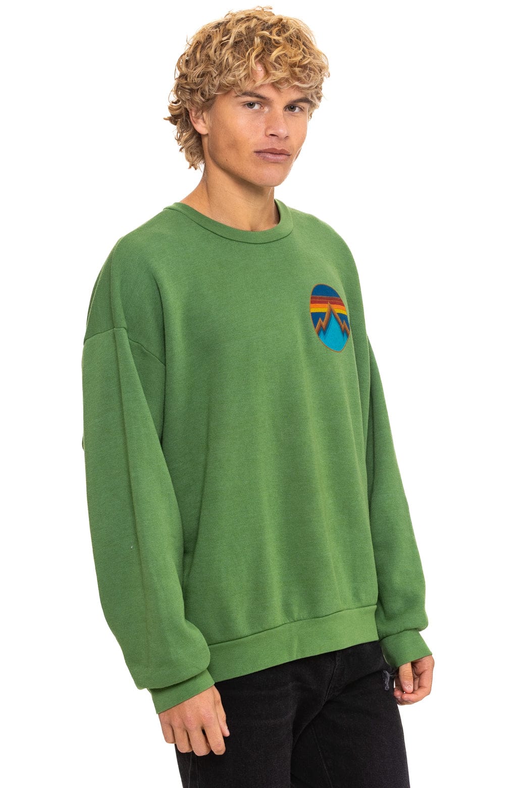 ALL SEASONS CIRCLE RELAXED CREW SWEATSHIRT - PALM