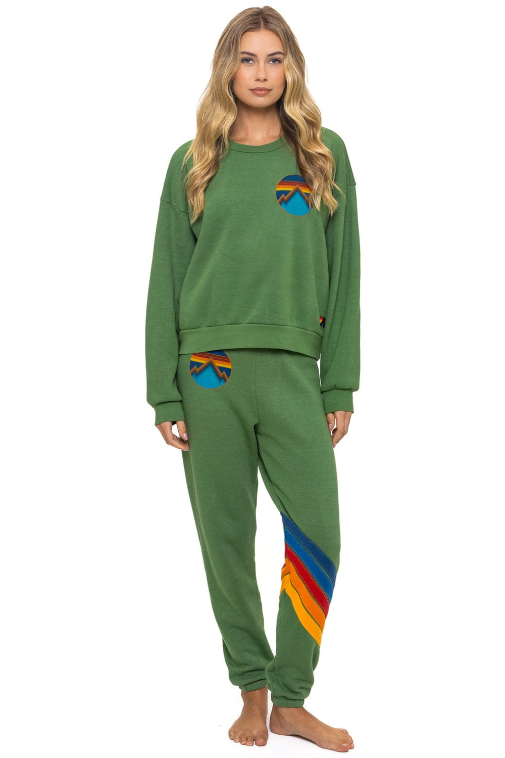 ALL SEASONS CIRCLE RELAXED CREW SWEATSHIRT - PALM