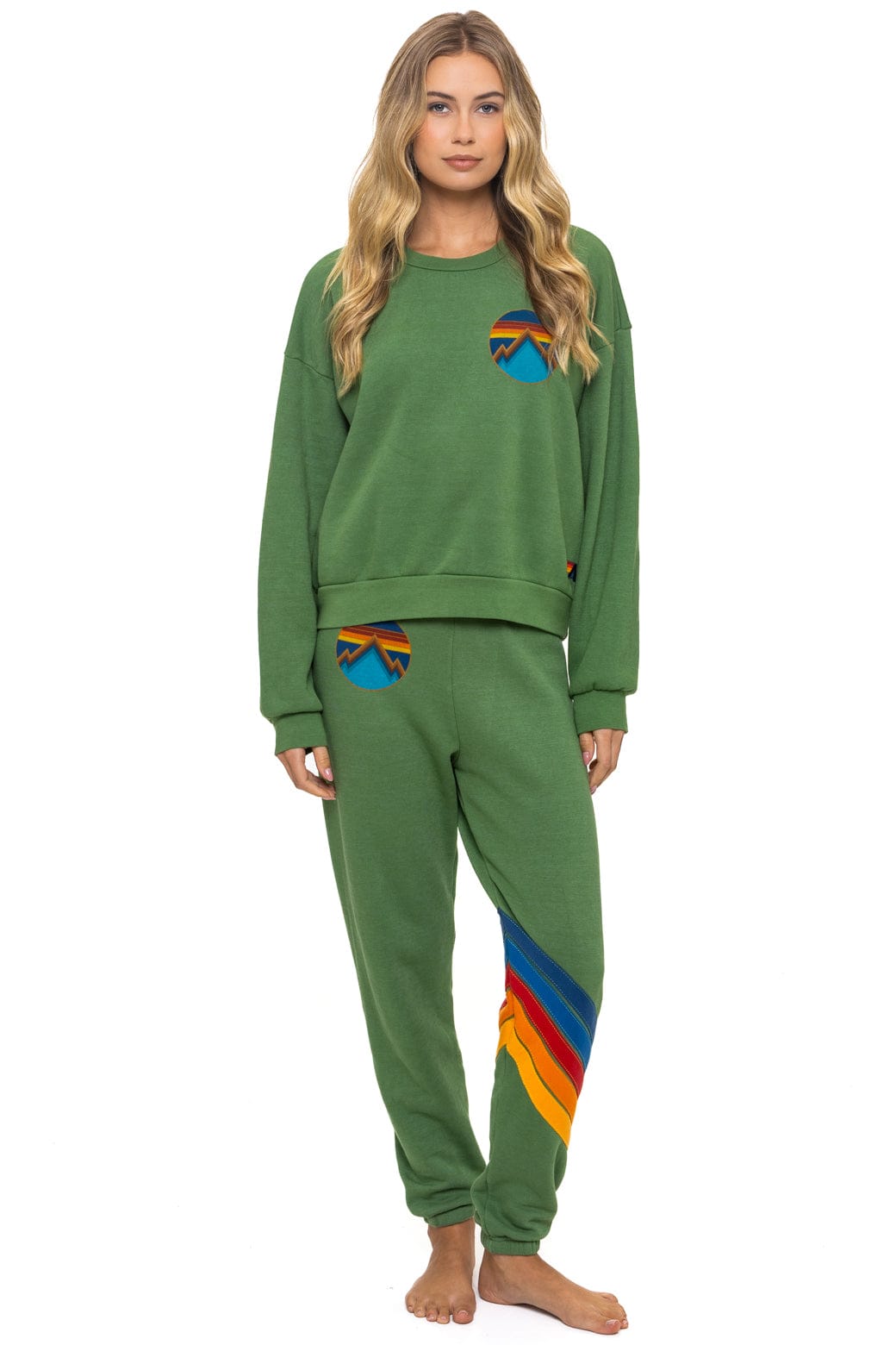 ALL SEASONS CIRCLE RELAXED CREW SWEATSHIRT - PALM