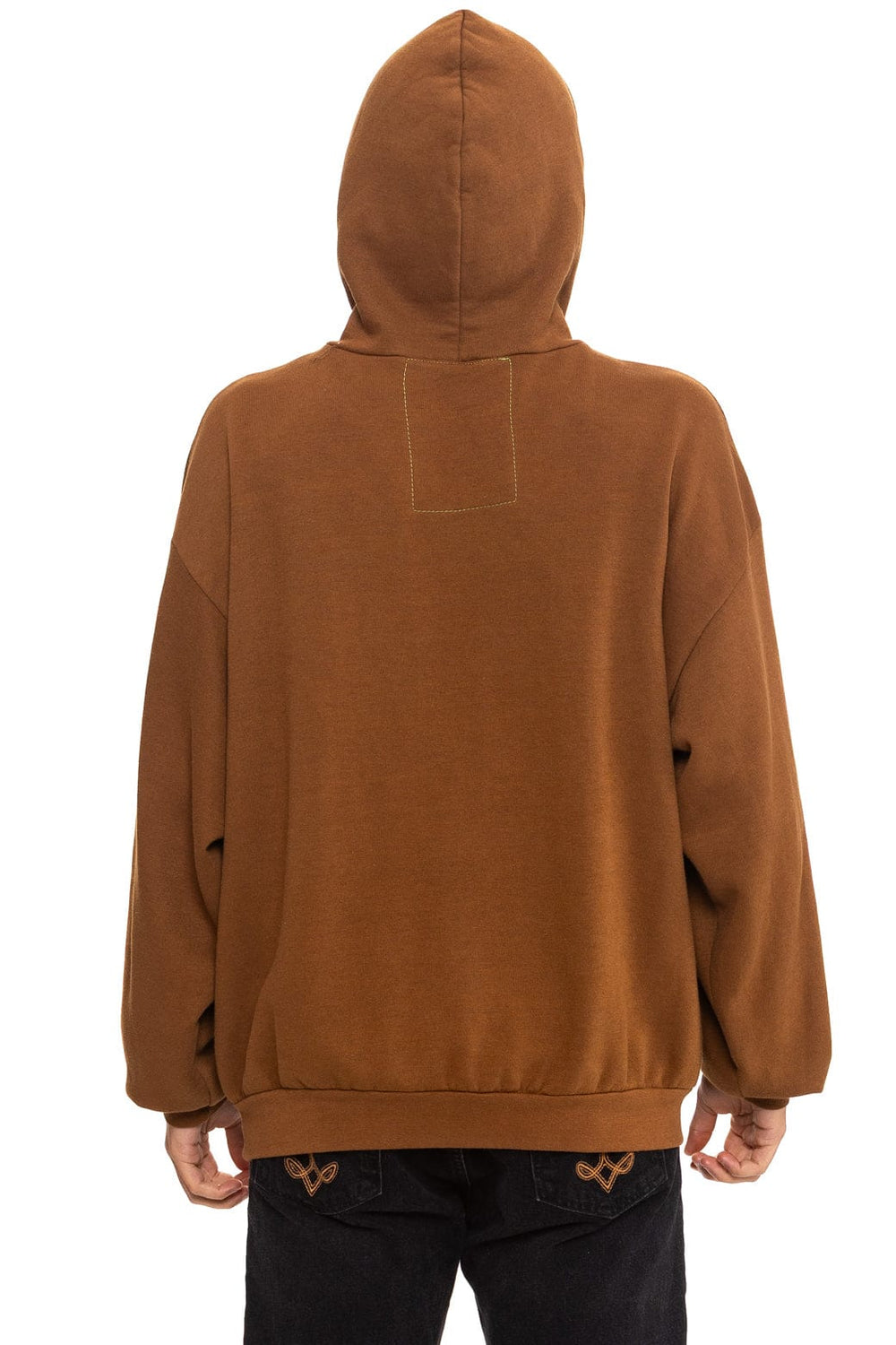 LOGO PULLOVER RELAXED HOODIE - CINNAMON