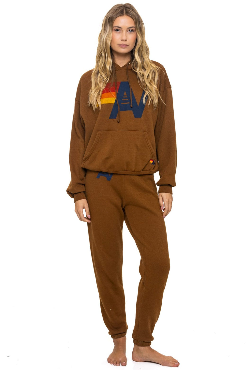 LOGO PULLOVER RELAXED HOODIE - CINNAMON