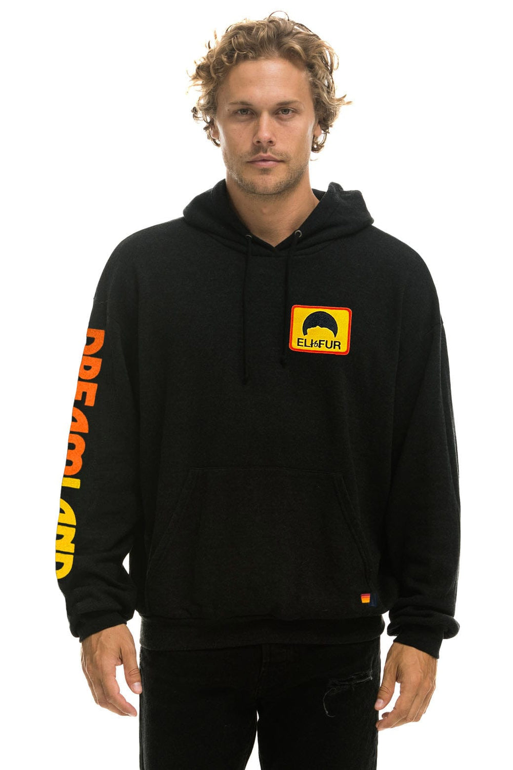 ELI & FUR DREAMLAND RELAXED PULLOVER HOODIE - BLACK