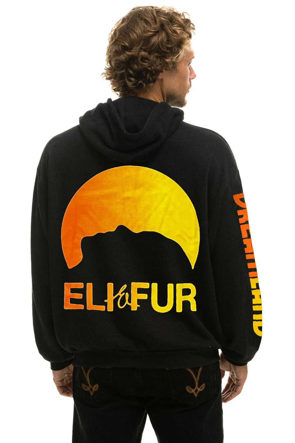 ELI & FUR DREAMLAND RELAXED PULLOVER HOODIE - BLACK