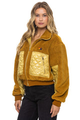 TEDDY FULL ZIP JACKET - HONEY