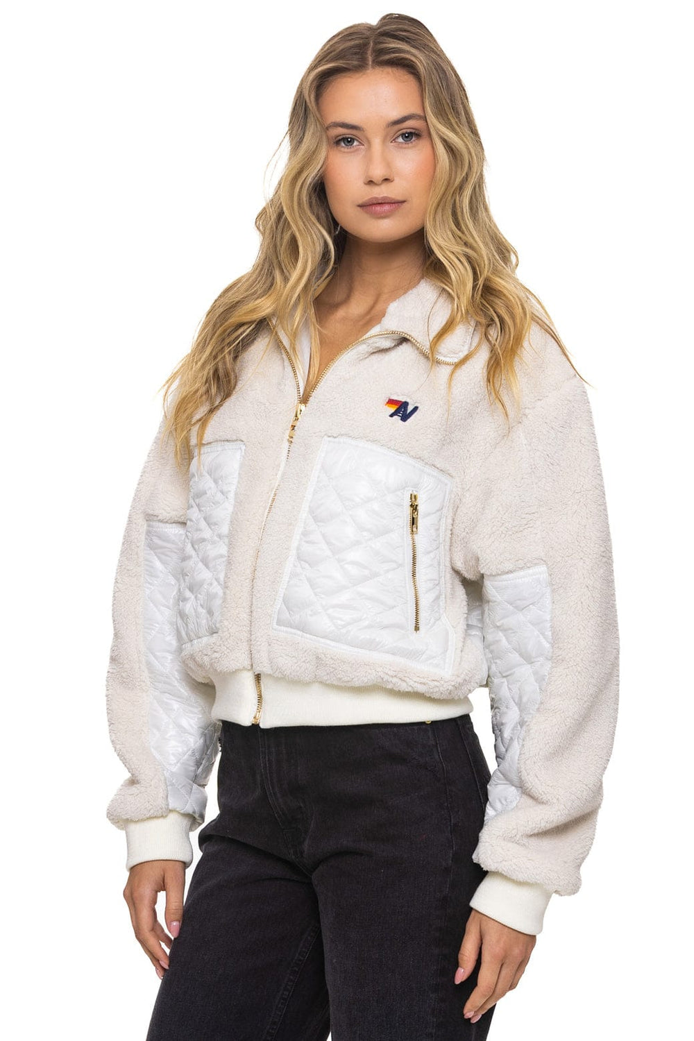 TEDDY FULL ZIP JACKET - VINTAGE WHITE