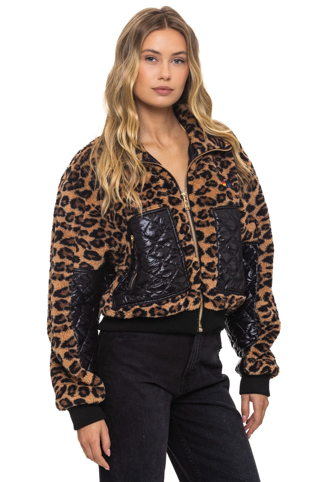 TEDDY FULL ZIP JACKET - CHEETAH