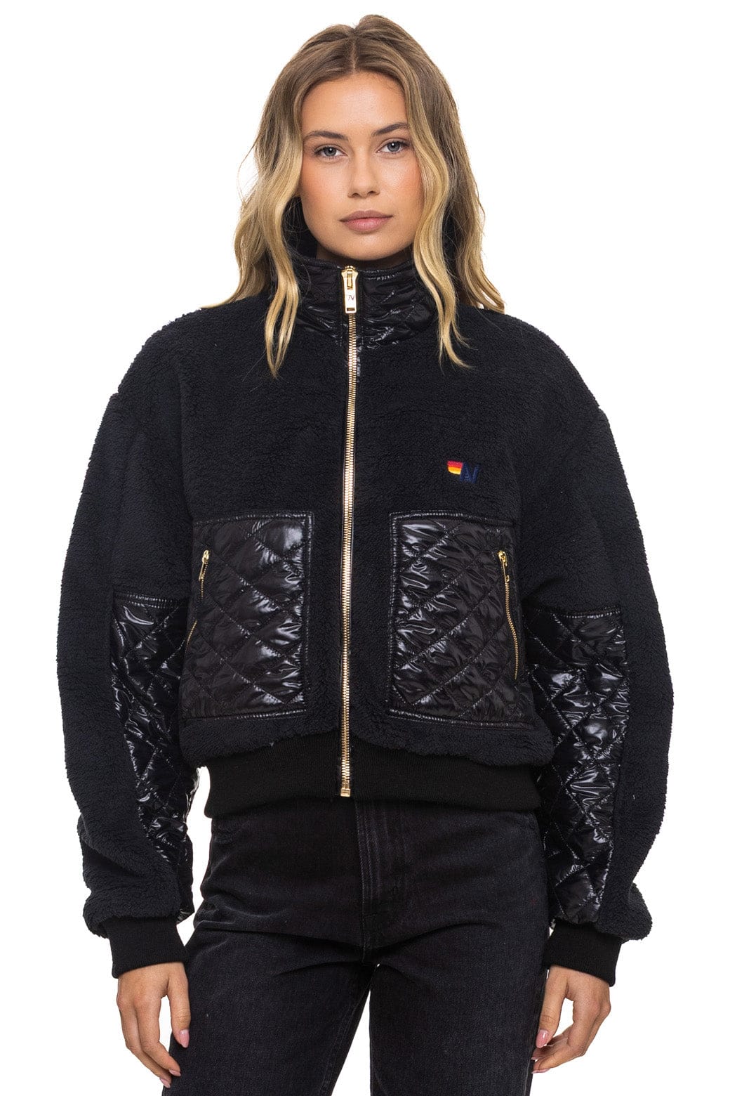 TEDDY FULL ZIP JACKET - BLACK