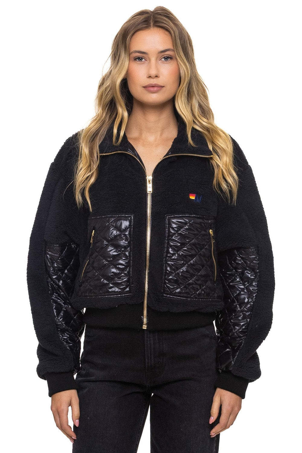 TEDDY FULL ZIP JACKET - BLACK