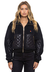 TEDDY FULL ZIP JACKET - BLACK