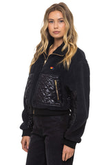 TEDDY FULL ZIP JACKET - BLACK
