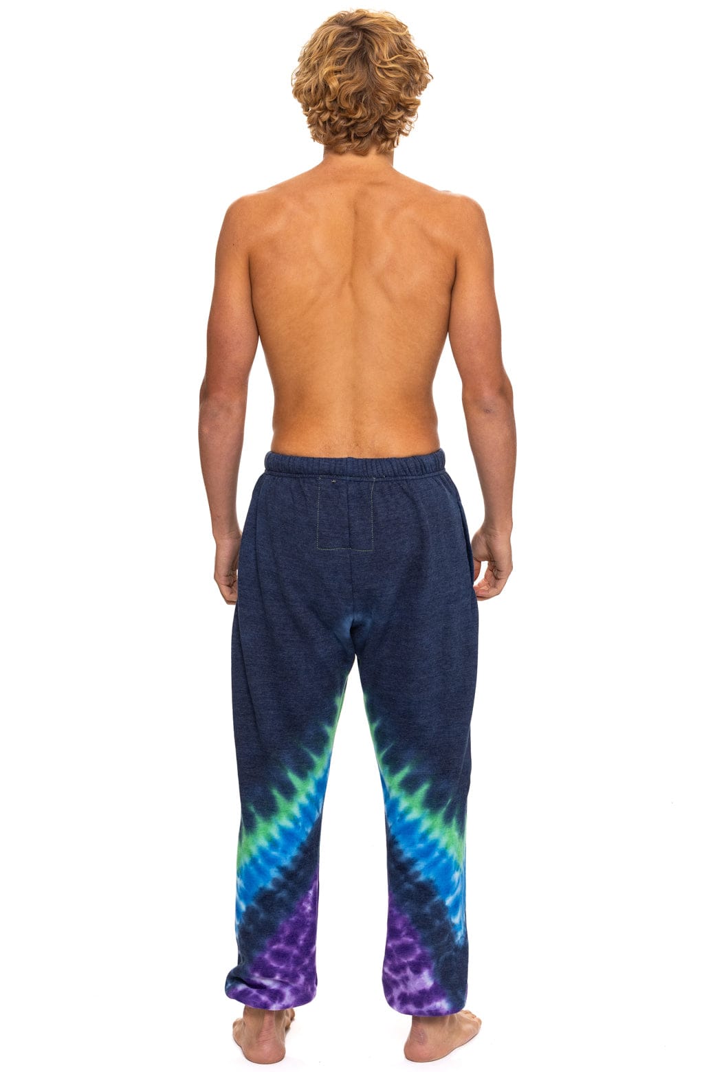 HAND DYED V SWEATPANTS - TIE DYE MIDNIGHT // PURPLE