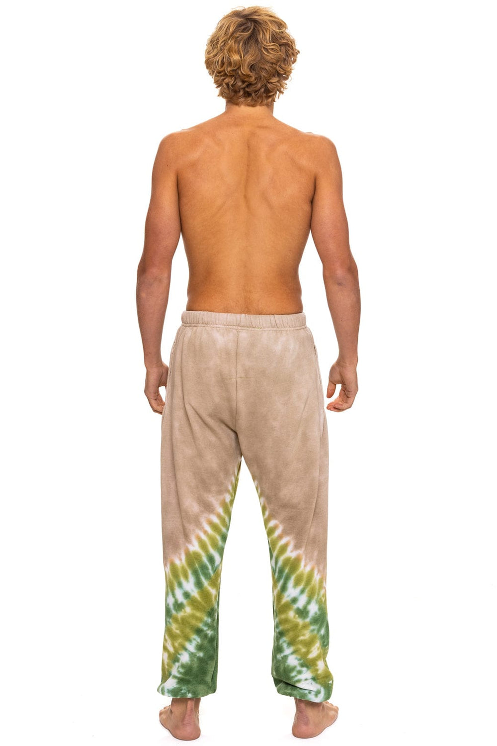 HAND DYED V SWEATPANTS - TIE DYE SAND // JUNGLE