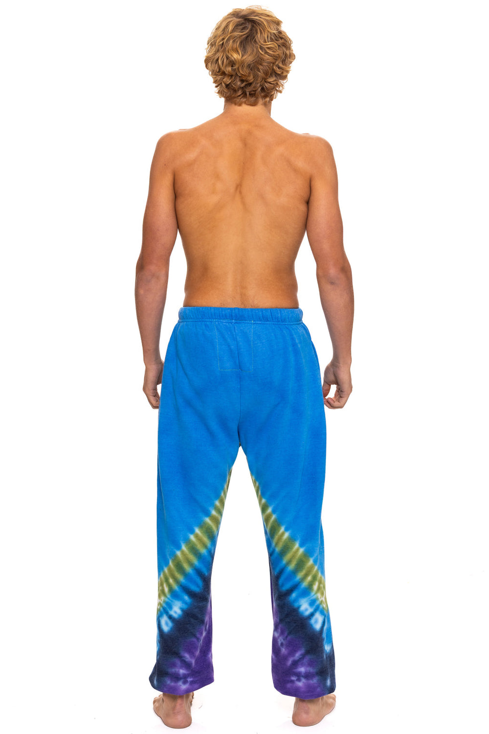 HAND DYED V SWEATPANTS - TIE DYE OCEAN // PURPLE