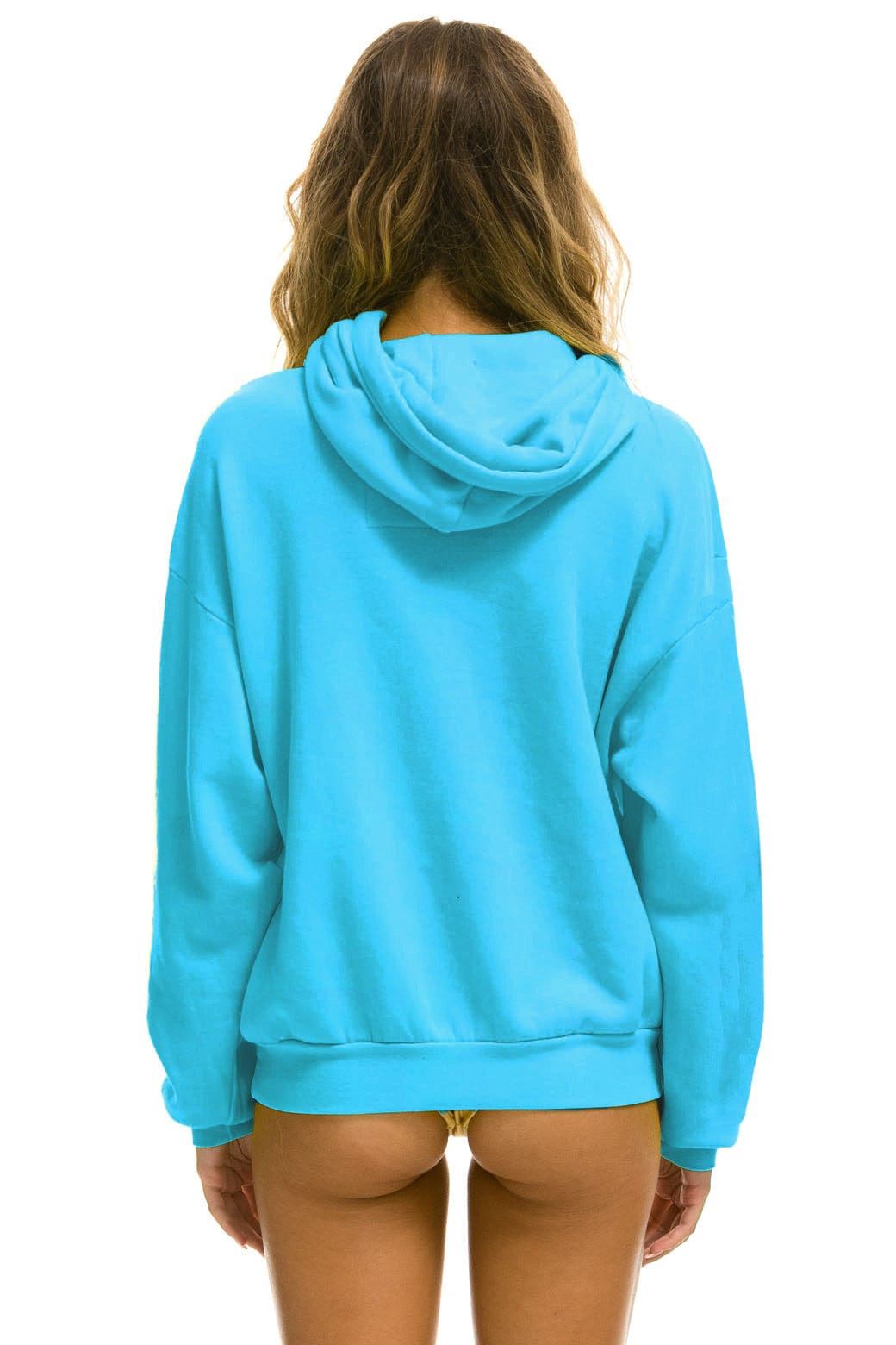 LOGO PULLOVER RELAXED HOODIE - NEON BLUE