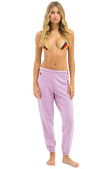 5 STRIPE SWEATPANTS - MAUVE // PINK