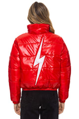 BOLT LUXE APRES PUFFER JACKET - GLOSSY CHERRY